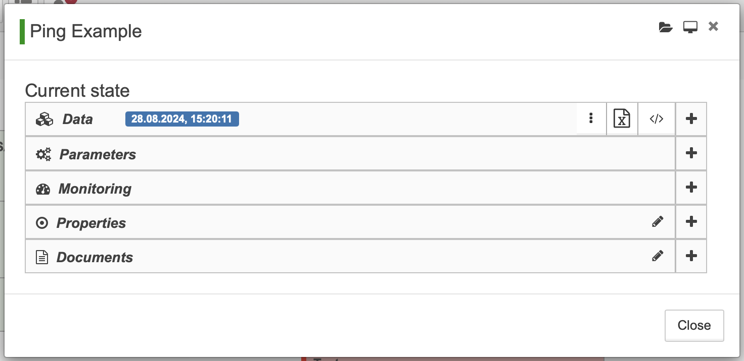 info modal