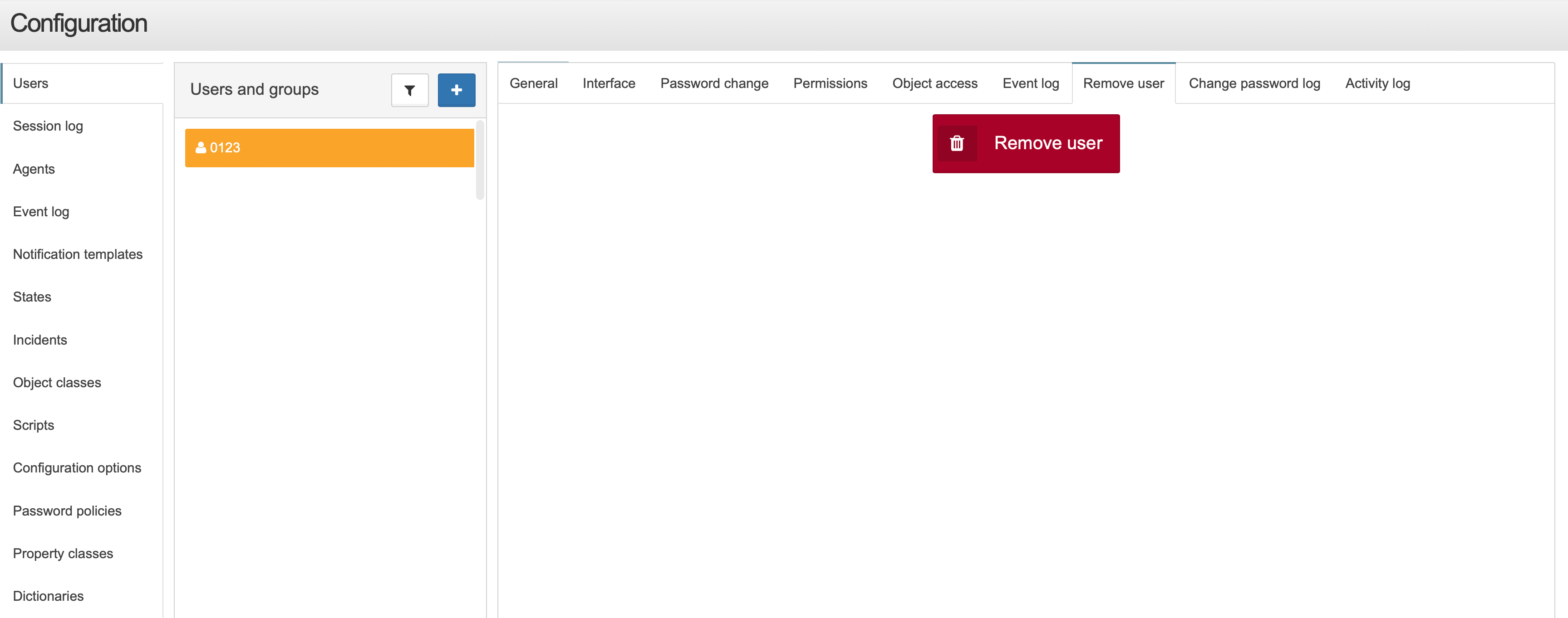 delete user accounts light