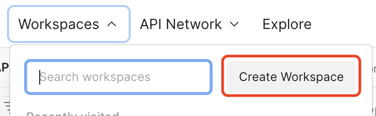Create Workspace in Postman