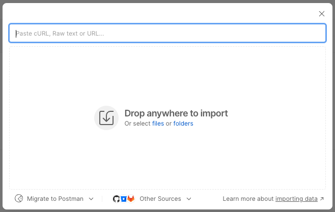 postman import new