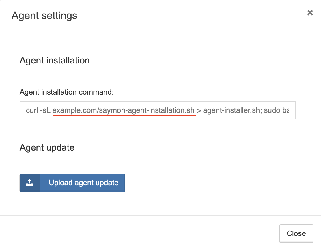 agent installation command