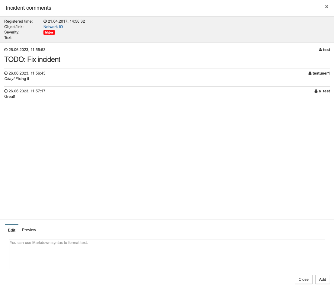 comments list